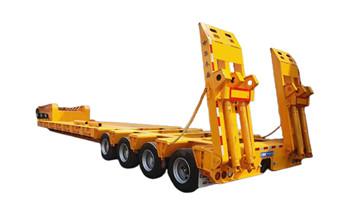 China Anpassungsfähige Mehrfachachsen aus Stahl CIMC Niederliegende Sattelanhänger Lkw-Anhänger zu verkaufen