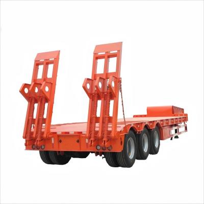 China Anpassungsfähige Mehrfachachsen aus Stahl CIMC Niederliegende Sattelanhänger Lkw-Anhänger zu verkaufen