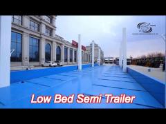 heavy-duty lowbed semi trailer for transporting oversized equipment machinery