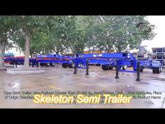 high quality heavy load capacity trailer skeleton parts container transportation