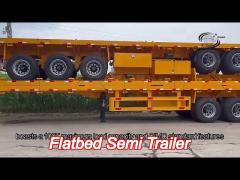 customizable 4-axle flatbed semi-trailer durable steel construction truck trailers