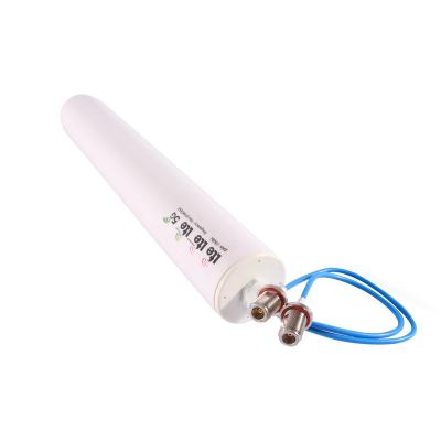 China 5G Dual Antenna 700-3700MHz 2x2 Cable 5G Mimo Cylinder Antenna With Dual N-Female XHL-5G-DC02 for sale