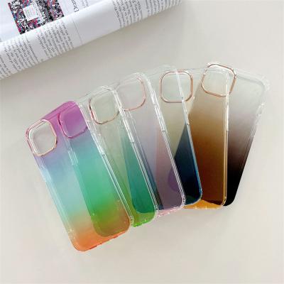 China China Factory Directly Shockproof Cheap Bulk Phone Cases Clear Phone Cases For Iphone 13 Rainbow Case for sale