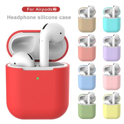 China For Airpods Earphone Case For Airpods Box Cover Headset Wireless Second Generation Silicone Shell For Apple Anti-fall Protective Storage for sale