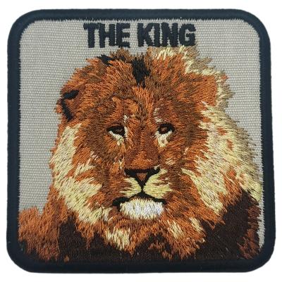 China Other Custom Animal Embroidery Pattern Lion Patch Badge Embroidery Patch for sale