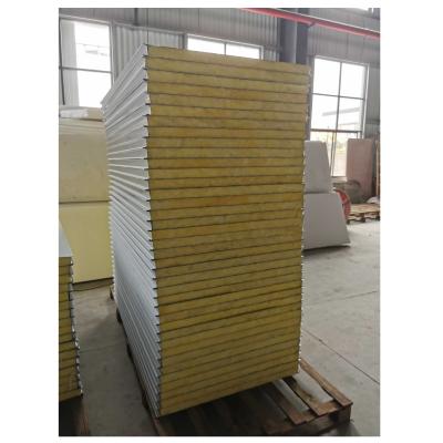 China Easy operation good quality rock wool sandwich panel for sale, modern fireproof sandwich panel rock wool for sale