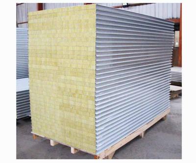 China Easy Operation 50mm 75mm 100mm Rock Wool Sandwich Roof And Interior Wall Panel for sale