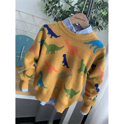 China Hot Sale Autumn Winter Kids Dinosaur Sweater Anti-Shrink Pullover Knit Children's Sweater for sale