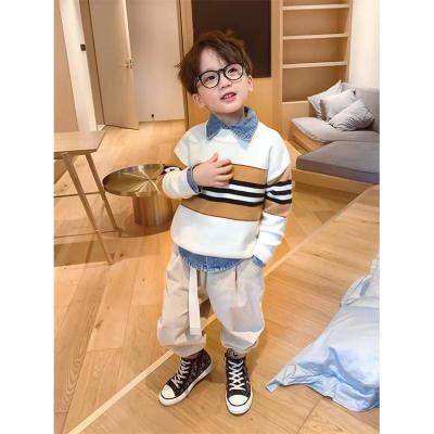 China Original Wholesale Anti-Shrink Vintage Stripe Factory Organic Kids Sweater for sale