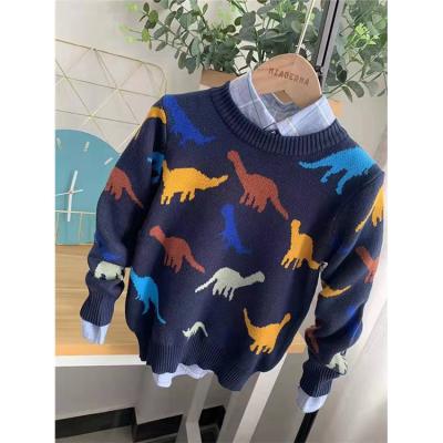 China Premium Anti Shrink Christmas Kids Sweaters Clothes Dinosaur Kids Sweater for sale