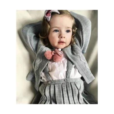 China Good Price Casual Children's Girls Knitted Sweater Dress Set Pretty Children Sweater for sale