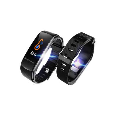 China Good Quality Heart Rate Blood Oxygen Monitor Smart Wristband Smart Watch Steel Body Temperatur for sale