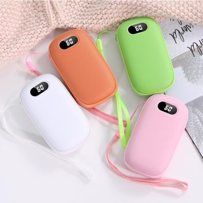 China Portable Electric Hand Warmers 6000mAh Outdoor Moving Pocket Camping Hand Warmer With Power Bank Led Display For Winter Indoor Outdoor Gift for sale