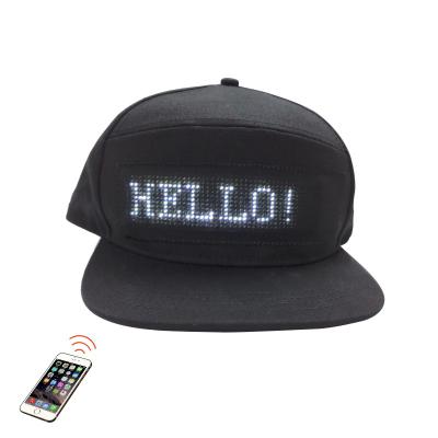 China COMMON Hot App Custom Hip Hop Programmable High Quality Hat Led Message Hats Party for sale