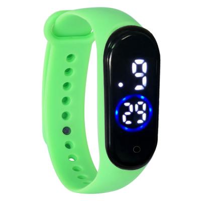 China LED Display Drop Shipping White Light Weight Silicone Band Display Led Touch Screen Watches for sale