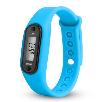 China Repeater Kids Step Calorie Counting Silicone 2d Pedometer LCD Sport Digital Watches for sale