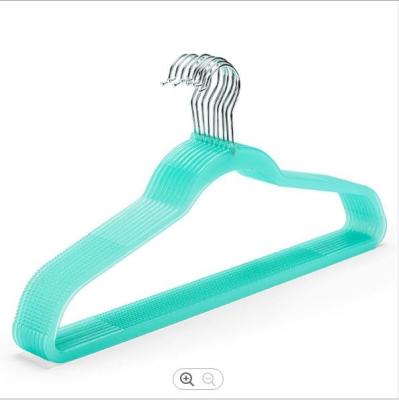 China Translucent Thick Plastic Hangers 0.5cm Multiple T Shirt Hanger for sale