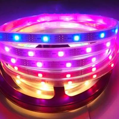 China Hotel ws2812b 5v rgbw led strip 5metres rgb 2812 flexible waterproof led strip light assembly car rgb pixel profile fixture for sale