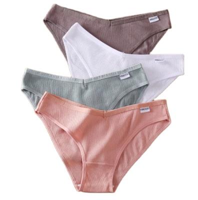 China Antibacterial Cotton Female Panties M-4XL Briefs Briefs Underwear Plus Size Pantys Lingerie 3PCS/Set 6 Solid Color for sale