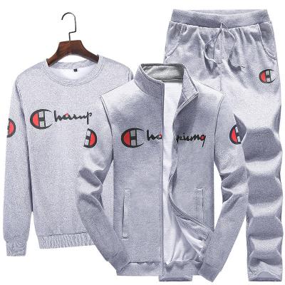 China Custom Mens QUICK DRY QUICK DRY Logo 3 Piece Fleece Zipper Micro Sweatshirts Sweatpants Sweatpants Sets For Men for sale