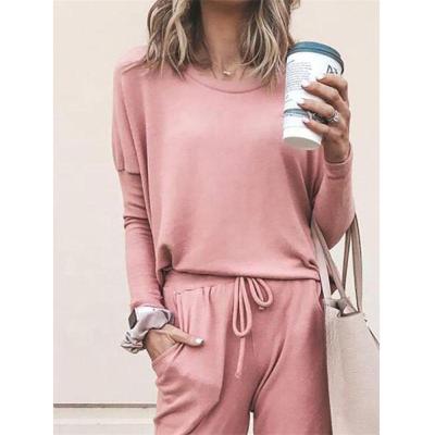 China Anti-pilling anti-pilling 2 pieces set women fashion stylish pants sets female casual outfits jogger set Korean sports suit black cotton Tracksui for sale