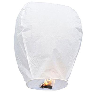 China Gift Meilun Art Crafts Chinese Wishing White Oval Fireproof Paper Balloons 17g Flying Sky Lantern For Festival Celebration for sale