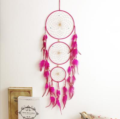 China Wholesale Meilun Indian Art and Craft Rose, Green Feather Indian Dream Catcher for sale