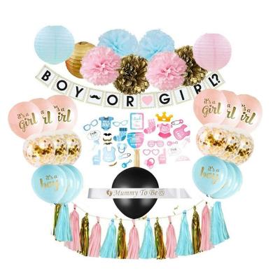 China Gender Reveal Decoration 2019 New Design Gender Reveal Birthday Party Decorations Supplies for sale