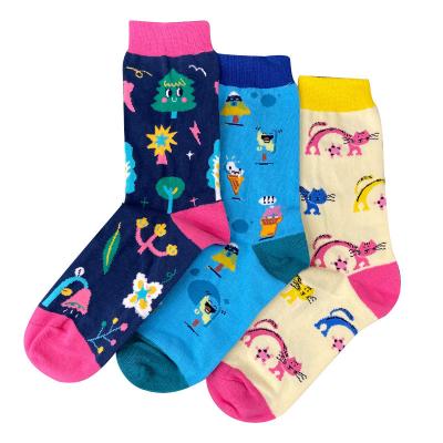 China Breathable Using Low Price Logo Design Patterned Socks Custom Made Unisex for sale