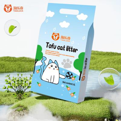 China Dia 1,5 mm Resíduos para gatos livres de pó de aglomeração Resíduos de areia de tofu absorvidos rapidamente Resíduos para gatos à venda