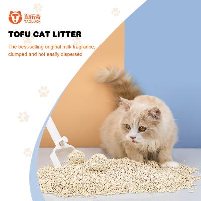 China 100% Eco Friendly Tofu Litter Flushable Natural Dust Free Cat Litter for sale