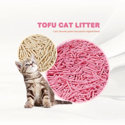 China Natural Kitten Litter Fast Absorption Plant Pea Fiber Tofu Cat Litter Wholesale for sale