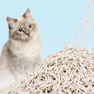 China Green Tea Flushable Kitty Litter Low Dust Flushable Clumping Cat Litter for sale