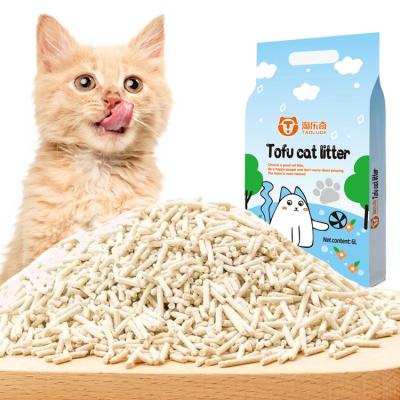 China OEM ODM Tofu Cat Litter Green Tea Tofu Sand Litter Bulk Flushable Soy Kitty Litter for sale