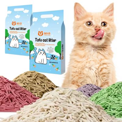 China OEM Tofu Cat Litter Areia Roxa 100 Lixo de gato livre de pó Lixo de gatinho livre de pó à venda