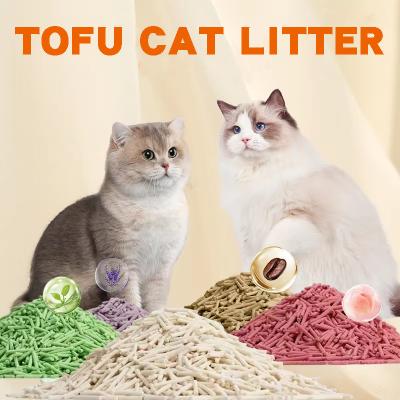 China Cornstarch Flushable Cat Litter Pellets Low Dust No Smell Cat Litter for sale