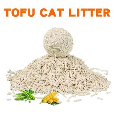 China High Absorption Odor Free Cat Litter White Biodegradable Tofu Cat Litter for sale