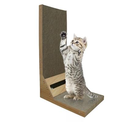 Cina OEM Scratching Board in forma di L Distaccabile Pet Scratching Post in vendita