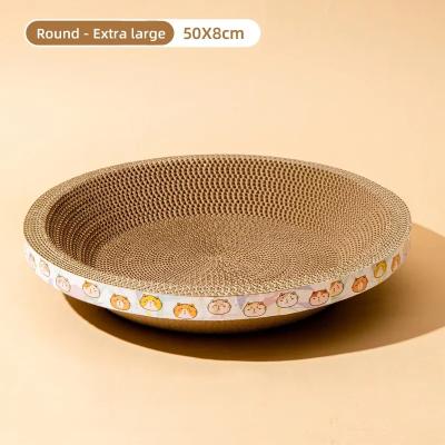 China ODM Round Cardboard Cat Scratcher Wear Resistant Cat Scratcher Round for sale