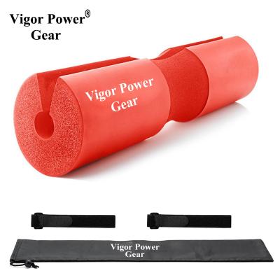 China Red Power Protective Gear Weightlifting Stamina Weightlifting Barbell Pad for Squats with Bag and Strap for sale