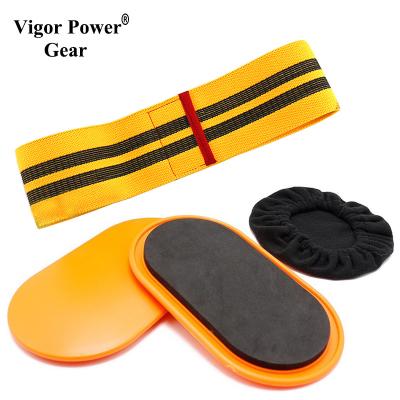 China Vigor Power Speed ​​Hip Circle Booty Slide Discs Durable High Quality Resistance Band Set Hip Discs Core Glide Sliders for sale