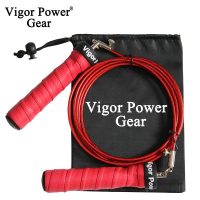 China With Weighted Iron Block Fit Red Cross Gear Jump Rope With Logo Ring for sale