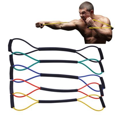 China High Elasticity Band 8 Shape Latex Resistance Bands Free Rubber Spring Exerciser Chest Expander for sale