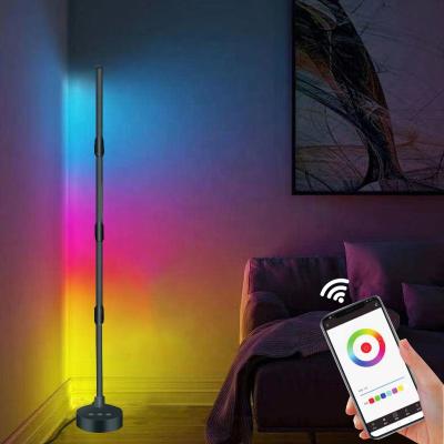 China Modern RGB Led Stand Lamp Rainbow Projection Night Light Modern Corner Floor Lamp For Living Room Bedroom for sale