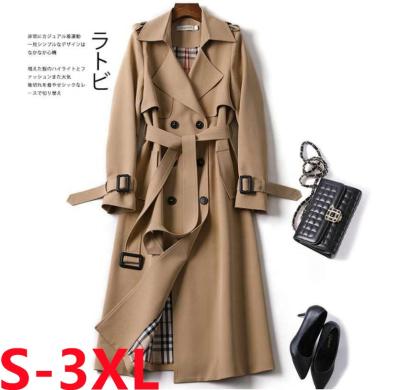 China Elegant Strappy Ditch Coat Women's Coats Mid Length Waterproof Knee Length Ladies Long For Women for sale