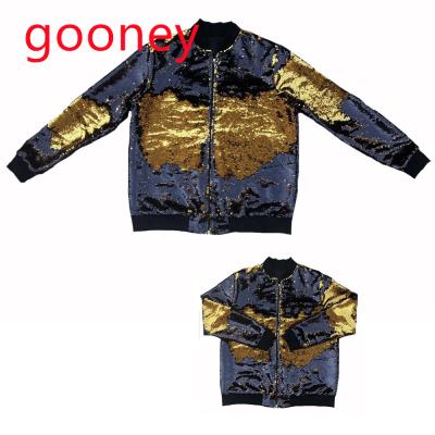 China 2021 new style Anti-wrinkle OEM women coat mommy and me sequin fashion gold mars for sale