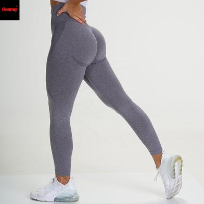 China 2021 Hot Sale Women Solid Color Breathable Legging Pants Outdoor Elastic Compression Squat Make Resistant Seamless Yoga Pants Gaiters for sale