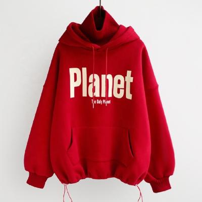 China 2022 New Fashion Anti-Wrinkle Cashmere Long Women's Hoodies Heavy Cotton Sweatshirts Casual Thick Top Hoodie Neck For Ladies Hoodies for sale