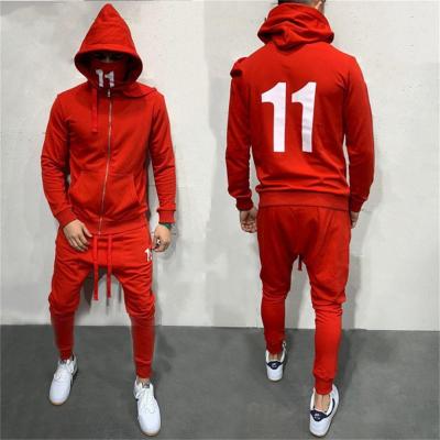 China 2021 plus size men plus size tracksuit sports suit zipper hoodie joggers sweatsuit two pieces workout tops and pant suits sets for men for sale