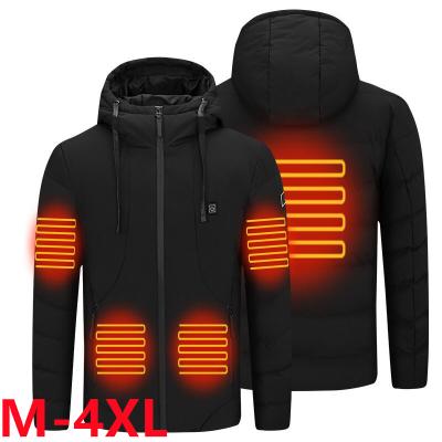 China 2022 hot sale unisex slim fit viable warm coats with battery hooded solid color heated jackets for men and women for sale